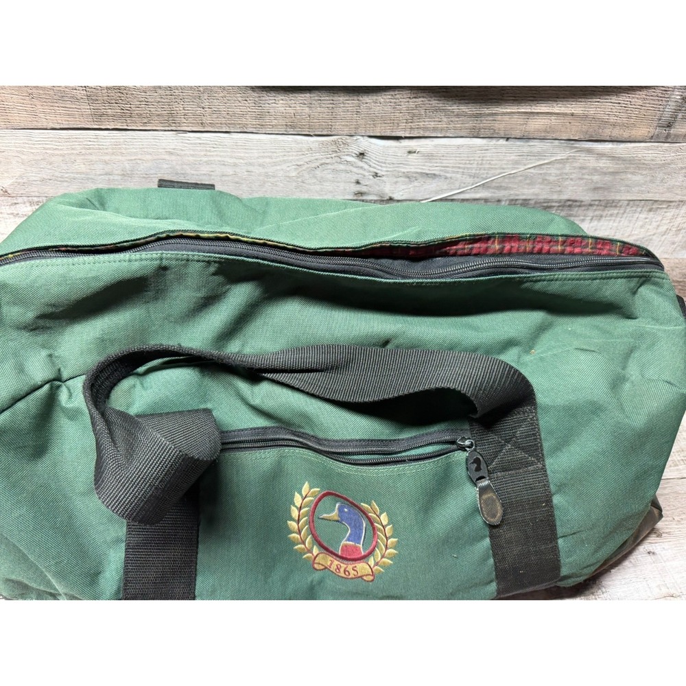 Vintage Duckhead 1865 Canvas Duffle Bag Brown Green - Picture 5 of 13